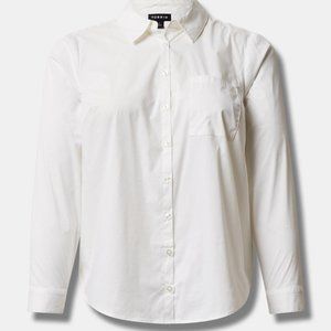 Torrid Madison Poplin Button-Up Long Sleeve Shirt